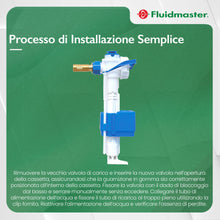 Carica l'immagine nel visualizzatore di Gallery, Galleggiante fluidmaster wc attacco laterale 3/8'' con adattatore universale