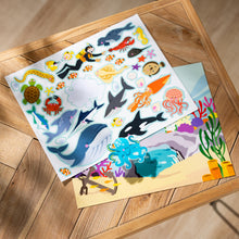 Carica l&#39;immagine nel visualizzatore di Gallery, Melissa &amp; Doug | Libro adesivi attacca e stacca bambini | Album stickers animali fattoria, dinosauri, animali marini, savana | Giochi da viaggio creativi per bambini e bambine dai 3 anni in sù