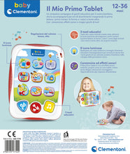 Carica l'immagine nel visualizzatore di Gallery, Clementoni Baby - Il Mio Primo Tablet Parlante, Gioco Interattivo con Luci e Suoni, Bambini 12-36 Mesi, Insegna Numeri, Lettere, Forme e Versi degli Animali, Lingua Italiana, 17742