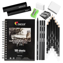 Carica l'immagine nel visualizzatore di Gallery, Zenacolor - Kit disegno Professionale - Set Matite da disegno