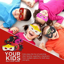 Carica l&#39;immagine nel visualizzatore di Gallery, ZPIMY 38 Pezzi Maschere di Supereroi, Maschere per Bambini, Maschere Supereroi Per Bambini, Supereroe per Feste, Maschere Feltro Mascherine del Partito, Supereroi Maschere Cosplay Per Bambini Adulti