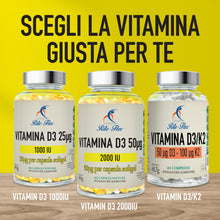 Carica l'immagine nel visualizzatore di Gallery, Rite-Flex, Integratore di Vitamina D3 2000 UI (365 Capsule Soft gel)
