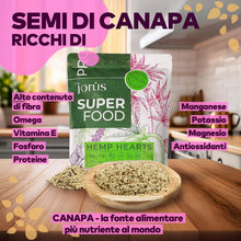 Carica l'immagine nel visualizzatore di Gallery, BIO Jorus SGUSCIATI Semi di canapa crudi, europei 1kg, Hemp seeds, Omega 3, 6