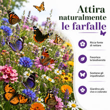 Carica l'immagine nel visualizzatore di Gallery, AGRI-CULTURA® | Mix per Farfalle | Miscuglio di Semi con 25 Varietà di Fiori Nettariferi | Attira Farfalle, Api e Insett