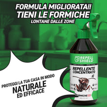 Carica l&#39;immagine nel visualizzatore di Gallery, RepellShield® Spray Antiformiche e Antizanzare Naturale –500ml– Uso Interno ed Esterno – Sicuro per Bambini e Animali – Con Oli Essenziali di Menta, Lemongrass e Citronella
