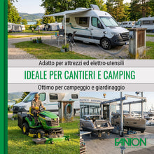 Carica l'immagine nel visualizzatore di Gallery, FANTON 78001-E Adattatore industriale, spina schuko 2P+T 16A, presa 2P+T 16A 200-250V 6h IP44
