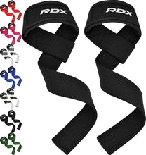 Carica l'immagine nel visualizzatore di Gallery, RDX Straps Palestra, Cinghie Sollevamento Pesi Fascette per Stacchi, 5MM Neoprene Imbottita Supporto Polsa, Gym Fitness 