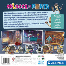 Carica l'immagine nel visualizzatore di Gallery, Clementoni - Sblocca la Porta, Gioco da Tavolo, 3 Escape Room per Bambini 8+ Anni e Adulti, Ambientata in 3 Luoghi Misteriosi, 1-8 Giocatori, Idea Regalo Made in Italy, Lingua Italiana, 16155