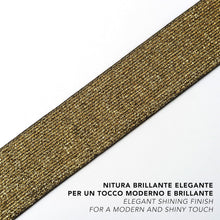 Carica l'immagine nel visualizzatore di Gallery, IPEA Elastico per Cucito LUREX - Corda Elastica da Cucire - 10 METRI - Made in Italy - Nastro Elastico da Cucito 40 mm Brillante per Accessori, Vestiti, Gonne, Borse, Cinture - Fettuccia Piatta - Oro