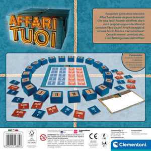 Clementoni Giochi da Tavolo - Affari Tuoi RAI - Gioco di Società Adulti e Bambini 8 Anni, Strategia e Ingegno, Divertimento in Famiglia, Ispirato al Programma TV, 2-4 giocatori, Made in Italy, 16882