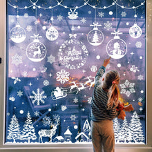 Carica l'immagine nel visualizzatore di Gallery, Svanco Natale Adesivi Finestra Sticker Porta Statico Fai da te Finestra Sticker Natale Decorazione Rimovibile Riutilizzabile Wallpaper PVC Fiocchi di Neve, Campane 9 fogli