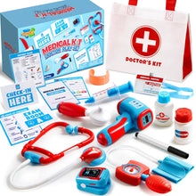 Carica l'immagine nel visualizzatore di Gallery, Play-Act Valigetta Dottore Bambinim,Kit Dottore Giocattolo per Bambini Kit Medico Giocattolo con Stetoscopio, Ki t Dottor e Bambino,Gioco di Ruolo Gioco Educativo Regalo Bambini di 3, 4, 5, 6, 7