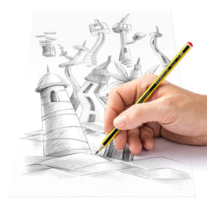 Staedtler 120-S BK4D - Matite Noris, durezze assortite (2B-HB-2H), confezione da 4 pz