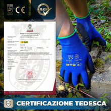 Carica l'immagine nel visualizzatore di Gallery, S&amp;R Guanti da Lavoro 12 PAIA Giardinaggio Bricolage Pittura Supermercato rivestiti in PU. Guanti protezione Uomo Donna L