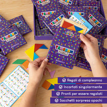 Carica l'immagine nel visualizzatore di Gallery, BONNYCO Tangram Legno Bambini, 30 Mini Giochi per Gadget Compleanno Bambini