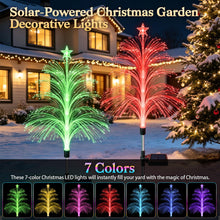 Carica l'immagine nel visualizzatore di Gallery, VEEKAY 2 Luci Albero di Natale Solare,Luci solari per Giardino Esterno