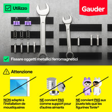 Carica l'immagine nel visualizzatore di Gallery, GAUDER Strisce magnetiche autoadesive, calamite (10 pz, 15cm x 25mm x 2mm)
