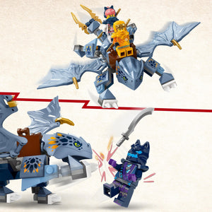 LEGO NINJAGO Draghetto Riyu, Modellino da Costruire di Drago Giocattolo con 3 Minifigure di Personaggi Ninja, Giochi d'Azione per Bambini e Bambine da 6 Anni in su, Idea Regalo 71810