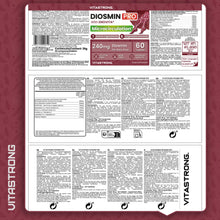 Carica l'immagine nel visualizzatore di Gallery, Diosmina PRO Vitastrong, Complex Vegan Diosmina Micronizzata, Flavonoidi, ENOVITA (Vite Rossa Integratore) Centella Asia