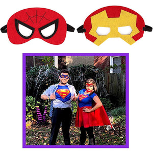 ZPIMY 38 Pezzi Maschere di Supereroi, Maschere per Bambini, Maschere Supereroi Per Bambini, Supereroe per Feste, Maschere Feltro Mascherine del Partito, Supereroi Maschere Cosplay Per Bambini Adulti