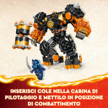 Carica l&#39;immagine nel visualizzatore di Gallery, LEGO NINJAGO Mech Elemento di Terra di Cole, Giochi d&#39;Azione per Bambini e Bambine da 7 Anni, Action Figure Snodabile da Battaglia, Giocattolo Personalizzabile con 2 Minifigure, Regalo Ninja 71806