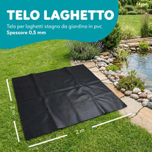 Carica l'immagine nel visualizzatore di Gallery, AQPET Telo per laghetti Stagno da Giardino in PVC Rinforzato qualità Made in Germany (2x2 m, 0,5mm)
