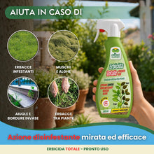 Carica l'immagine nel visualizzatore di Gallery, Albagarden - Diserbante Totale a base di Acido Pelargonico - Erbicida Ad Azione Disseccante Per Erbacce, Gramigna Alghe 