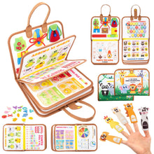 Carica l'immagine nel visualizzatore di Gallery, Valigetta Montessori Interattiva Bambini 2 3 4 5 6 anni Libro Montessori Busy Board è un pannello sensoriale interattivo