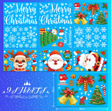Carica l'immagine nel visualizzatore di Gallery, Moxled Adesivi Natalizi per Finestre, 162 Vetrofanie Natalizie con Fiocchi di Neve Renne Babbo Natale, Riutilizzabili Adesivo Statico PVC Adesivi per Decorazioni Natalizie Vetrine Porte Vetro Casa