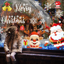Carica l'immagine nel visualizzatore di Gallery, Moxled Adesivi Natalizi per Finestre, 162 Vetrofanie Natalizie con Fiocchi di Neve Renne Babbo Natale, Riutilizzabili Adesivo Statico PVC Adesivi per Decorazioni Natalizie Vetrine Porte Vetro Casa