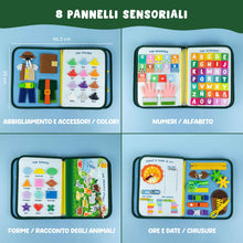 Carica l'immagine nel visualizzatore di Gallery, BONNYCO Montessori Busy Board Feltro. Valigetta Giochi Montessori Didattici, Pannello Sensoriale Bambini Board. Giochi Bambini 1 2 3 4 5 6 Anni, Regalo Bambino Bambina Bimbo Book Compleanno Natale