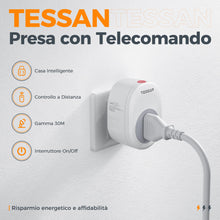 Carica l'immagine nel visualizzatore di Gallery, TESSAN Presa con Telecomando, Prese con Interruttore, Portata 30 M, 16A
