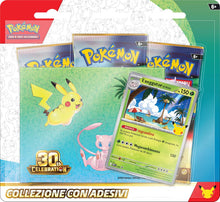 Carica l'immagine nel visualizzatore di Gallery, Pokémon: collezione con adesivi (Exeggutor di Alola) dell’espansione 30° Anniversario del GCC Pokémon (1 carta promozionale olografica e 3 buste di espansione), Edizione in Italiano