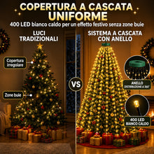 Carica l'immagine nel visualizzatore di Gallery, Mantello Luci per Albero di Natale Cascata: Atmosfera Festiva in 1 Minuto