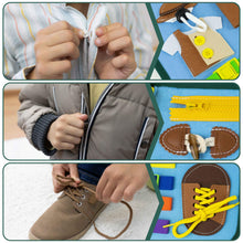 Carica l'immagine nel visualizzatore di Gallery, BONNYCO Montessori Busy Board Feltro. Valigetta Giochi Montessori Didattici, Pannello Sensoriale Bambini Board. Giochi Bambini 1 2 3 4 5 6 Anni, Regalo Bambino Bambina Bimbo Book Compleanno Natale