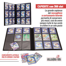 Carica l'immagine nel visualizzatore di Gallery, Collectors King Raccoglitore Carte Pokemon - Album Compatibile per 360 Card di One Piece Gx Ex Trainer Go, Yugioh, Mtg Magic - 9 Tasche x Pagina da 9.5x7cm