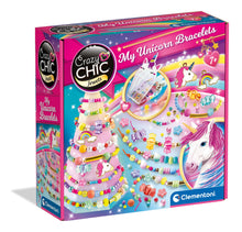 Carica l'immagine nel visualizzatore di Gallery, Clementoni - 18792 - Crazy Chic - My Unicorn Bracelets - Kit Braccialetti Fai da Te Bambina, Set per Realizzare Braccialetti, Gioco Creativo 7 Anni, Braccialetti Amicizia Bambina, Lavoretti Creativi