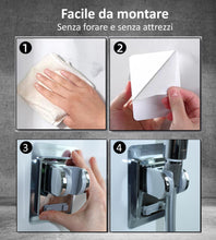 Carica l'immagine nel visualizzatore di Gallery, BLUMBACH® Supporto per Soffione Doccia senza Forature, Orientabile a 60°