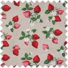 Carica l'immagine nel visualizzatore di Gallery, HobbyGift HobbyGift Esclusivo Contenitore Medio per lavori di Cucito, Hobby, Vassoio per Accessori, Tasca per puntine, Cuscino, Manico in PVC, Coperchio, Fragole Ricamate, 18.5 x 25.5 x 14.5cm