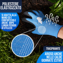 Carica l'immagine nel visualizzatore di Gallery, LauterSchutz® per i bambini: 2 paia di guanti da lavoro (con rivestimento del palmo) in tessuto elasticizzato, per il gi