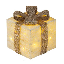 Carica l'immagine nel visualizzatore di Gallery, Bambelaa! Led Decorazione Light Gift Boxes - Set di 3 incl. Funzione Timer - Decorazione natalizia Decorazione natalizia Decorazione di Natale Illuminazione (Oro)