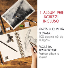 Carica l'immagine nel visualizzatore di Gallery, Zenacolor - Kit disegno Professionale - Set Matite da disegno