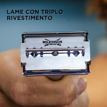 Carica l'immagine nel visualizzatore di Gallery, Wilkinson Sword - Rasoio The Edger - Confezione con 1 manico e 5 lame di ricarica