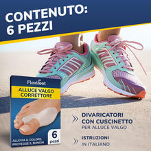 Carica l'immagine nel visualizzatore di Gallery, Alluce Valgo Correttore Tutore Alluce Valgo 6 Pezzi Silicone