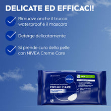 Carica l'immagine nel visualizzatore di Gallery, NIVEA Creme Care Salviettine Struccanti, confezione da 25