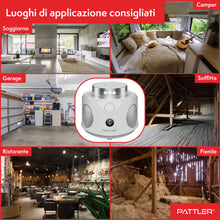 Carica l&#39;immagine nel visualizzatore di Gallery, PATTLER Dissuasore per Topi ad Ultrasuoni, Repellente Ultrasuoni Topi, Ultrasuoni per Topi a 360°, Ultrasuoni per Topi da Esterno e da Interno, Scaccia Topi, Pest Reject, Dissuasori per Topi