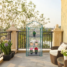 Carica l'immagine nel visualizzatore di Gallery, Relaxdays Serra per Il Balcone, in Acciaio e Telo in PVC, Vivaio, Giardinaggio, HLP: 128 x 60 x 40 cm, Verde Trasparente