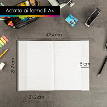 Carica l&#39;immagine nel visualizzatore di Gallery, OfficeTree 25x Copertina Trasparente Quaderno A4 - Copertine Trasparenti Quaderni A4 con Alette - Copertine Trasparenti Quaderni A4 - Copertine Libri Scolastici A4 - Made in Germany