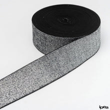 Carica l'immagine nel visualizzatore di Gallery, IPEA Elastico per Cucito LUREX - Corda Elastica da Cucire - 10 METRI - Made in Italy - Nastro Elastico da Cucito 40 mm Brillante per Accessori, Vestiti, Gonne, Borse, Cinture - Fettuccia - Argento