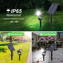 Carica l'immagine nel visualizzatore di Gallery, T-SUN Faretto Solare Esterno Lampada da Giardino Solare 2 Modalità di Illuminazione 270 ° Regolabile Impermeabile IP65, Automatico on/off per Alberi, Giardini, Strade, Prati(3000K, 1H)